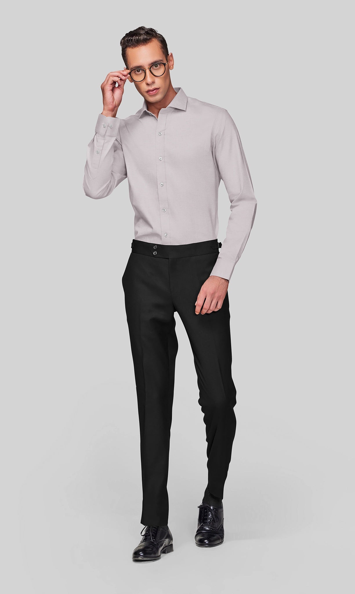 Man Wearing A Grey Shirt And Black Pants Background, Business Casual  Picture, Office, Business Background Image And Wallpaper for Free Download
